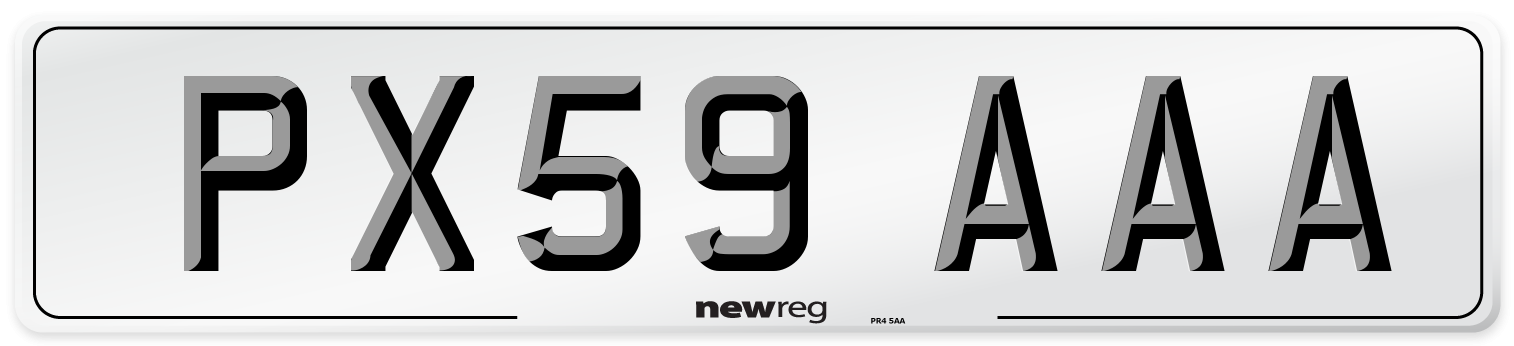 PX59 AAA Number Plate from New Reg